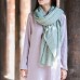 Style Organic Simple Pure Color Cotton Linen Scarf